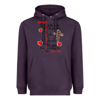 Plum for god so loved the world Heavyweight Hoodie - MaliasSmallBusiness