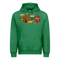 Emerald Tacos Coffee Cups Urban Hoodie - texasbilliewilder