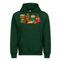 Foreset Green Tacos Coffee Cups Urban Hoodie - texasbilliewilder