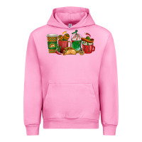 Fuchsia Pink Tacos Coffee Cups Urban Hoodie - texasbilliewilder