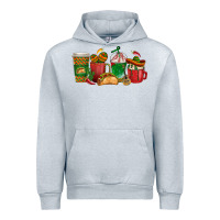 Heather Grey Tacos Coffee Cups Urban Hoodie - texasbilliewilder