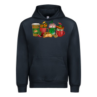 Navy Tacos Coffee Cups Urban Hoodie - texasbilliewilder