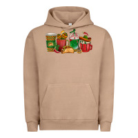 Pigment Burro Tacos Coffee Cups Urban Hoodie - texasbilliewilder