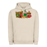 Pigment French Oak Tacos Coffee Cups Urban Hoodie - texasbilliewilder