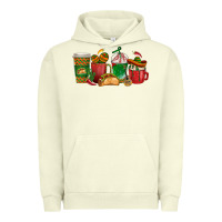 Pigment Pistachio Tacos Coffee Cups Urban Hoodie - texasbilliewilder