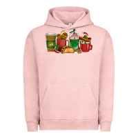 Pigment Salmon Tacos Coffee Cups Urban Hoodie - texasbilliewilder