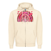 Sandshell valentines day rainbow with cupid gnome Zipper Hoodie - NancyCooperArtShop
