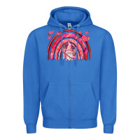 True Royal valentines day rainbow with cupid gnome Zipper Hoodie - NancyCooperArtShop