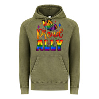 Vintage Olive proud ally Vintage Hoodie - JahusDesignShop