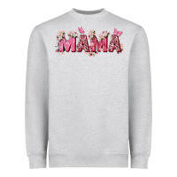 Heather Grey pink flowers mama Heavyweight Sweatshirt - Zillion Design Studio
