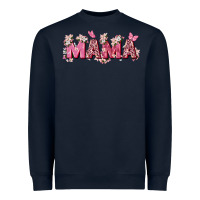 Navy pink flowers mama Heavyweight Sweatshirt - Zillion Design Studio