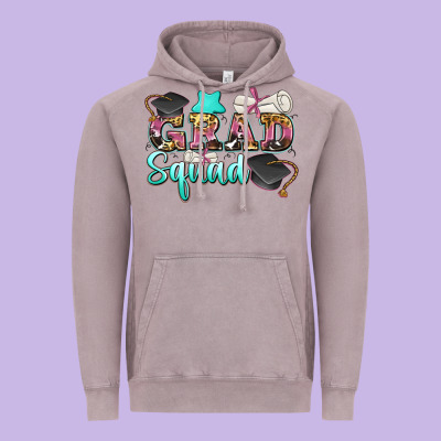 Grad Squad Vintage Hoodie Designed By Zillion Design Studio