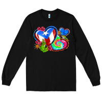 Black western leopard puerto rico hearts Long Sleeve Tee - AdoDesignShop