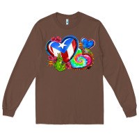 Chestnut western leopard puerto rico hearts Long Sleeve Tee - AdoDesignShop