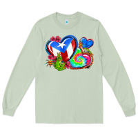 Matcha western leopard puerto rico hearts Long Sleeve Tee - AdoDesignShop