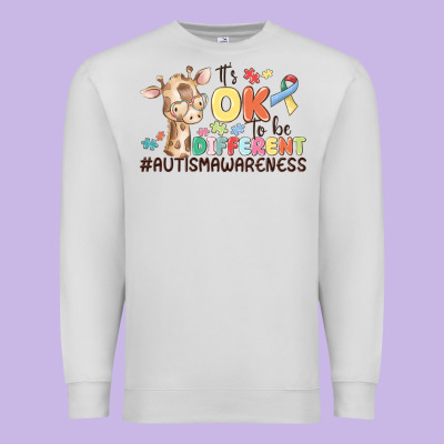 Its Ok To Be Different Premium Sweatshirt Designed By Maliassmallbusiness