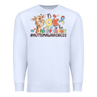White its ok to be different Premium Sweatshirt - MaliasSmallBusiness