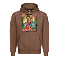 Lady Of Guadalupe Portrait Zipper Hoodie | Teevron