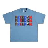 Pebble Blue 4th of july freedom Urban Heavy Tee - HRA Design Shop