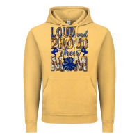 Vintage Mustard loud and proud cheer mom Vintage Hoodie - texasbilliewilder