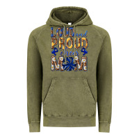 Vintage Olive loud and proud cheer mom Vintage Hoodie - texasbilliewilder
