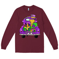 Burgundy farm truck, mardi gras Long Sleeve Tee - JahusDesignShop