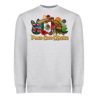 Heather Grey peace love mexico Heavyweight Sweatshirt - CTS Tumbler Store