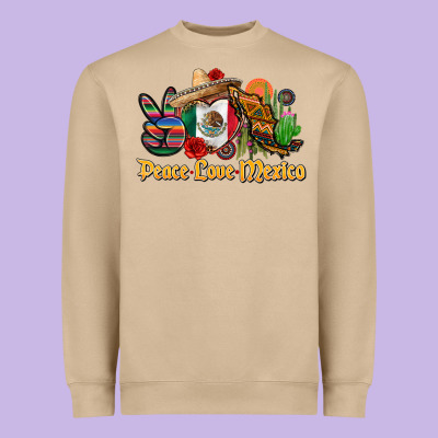 Peace Love Mexico Heavyweight Sweatshirt Designed By Cts Tumbler Store