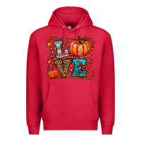 Cardinal Fall Autumn Leopard Love Pumpkin Premium Hoodie - LillyAllenDesigns
