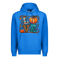 True Royal Fall Autumn Leopard Love Pumpkin Premium Hoodie - LillyAllenDesigns