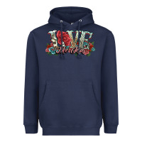 Navy love like jesus roses Heavyweight Hoodie - NancyCooperArtShop