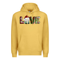Antique Gold love christmas gnome Premium Hoodie - AdoDesignShop