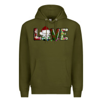 Army Green love christmas gnome Premium Hoodie - AdoDesignShop