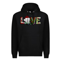Black love christmas gnome Premium Hoodie - AdoDesignShop