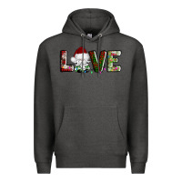 Charcoal Heather love christmas gnome Premium Hoodie - AdoDesignShop