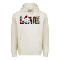 Oatmeal Heather love christmas gnome Premium Hoodie - AdoDesignShop