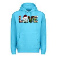 Ocean Blue love christmas gnome Premium Hoodie - AdoDesignShop