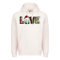 Pale Pink love christmas gnome Premium Hoodie - AdoDesignShop