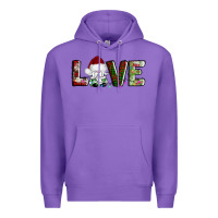 Purple love christmas gnome Premium Hoodie - AdoDesignShop