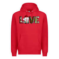 Red love christmas gnome Premium Hoodie - AdoDesignShop
