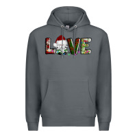 Rock love christmas gnome Premium Hoodie - AdoDesignShop