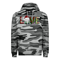 Slate Camo love christmas gnome Premium Hoodie - AdoDesignShop