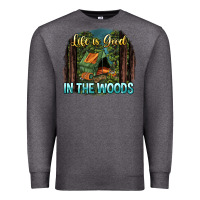Charcoal Heather life is good in the woods Premium Sweatshirt - NancyCooperArtShop
