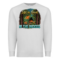 Dove Grey life is good in the woods Premium Sweatshirt - NancyCooperArtShop