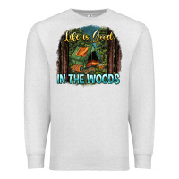 Oatmeal Heather life is good in the woods Premium Sweatshirt - NancyCooperArtShop