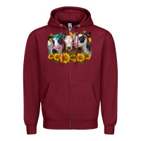 Burgundy sunflower heifers Zipper Hoodie - Jasminsmagicworld