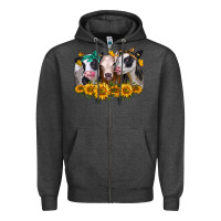 Charcoal Heather sunflower heifers Zipper Hoodie - Jasminsmagicworld