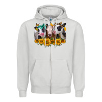 Sunflower Heifers Zipper Hoodie | Teevron