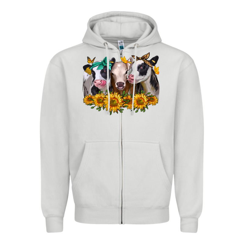 Sunflower Heifers Zipper Hoodie by Jasminsmagicworld | Teevron