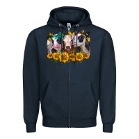 Navy sunflower heifers Zipper Hoodie - Jasminsmagicworld